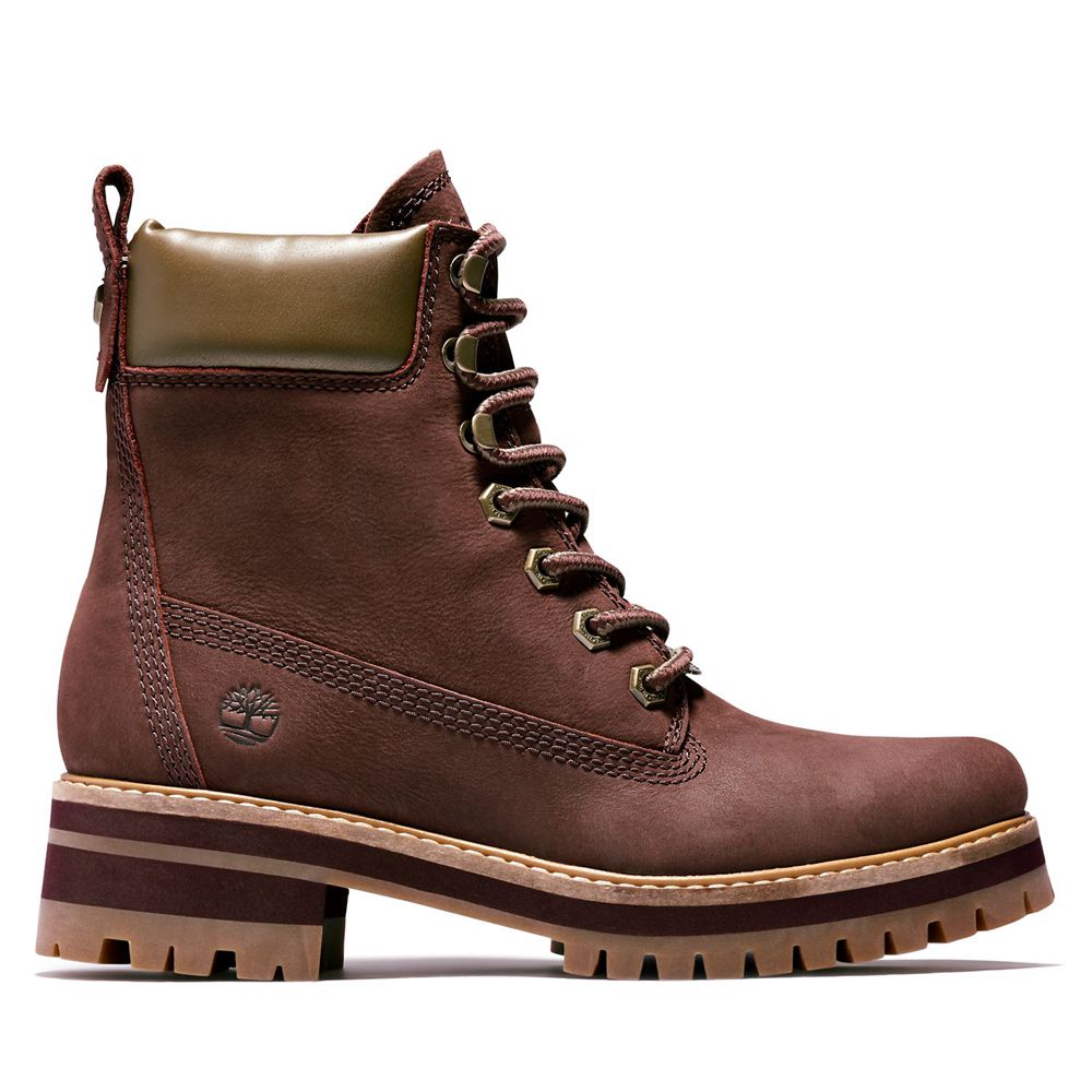 Timberland 6-Inch Μποτακια Γυναικεια Μπορντο - Courmayeur Valley - Greece 4170362-HE